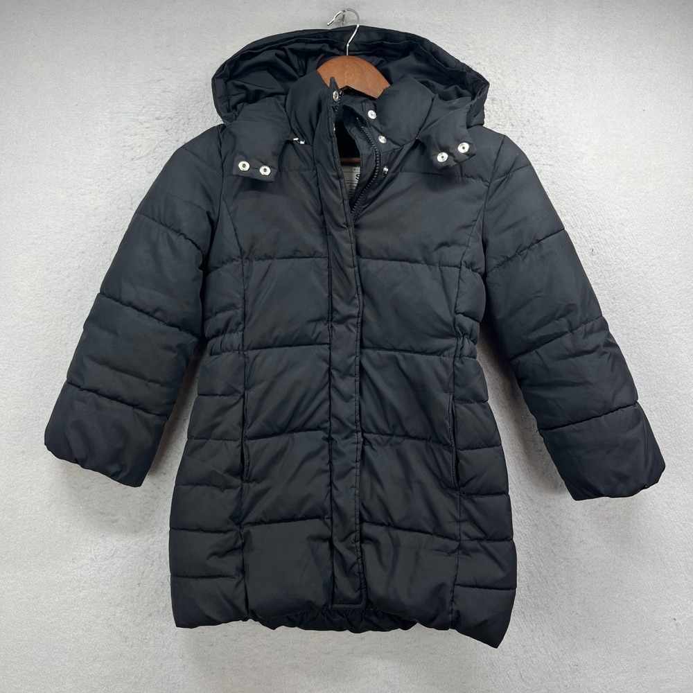 Gap Kids Puffer Parka Girl S Black ColdControl Ultra Max Primaloft Hooded Winter